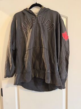 47 Brand Gray Hoodie with Red Logo Patch